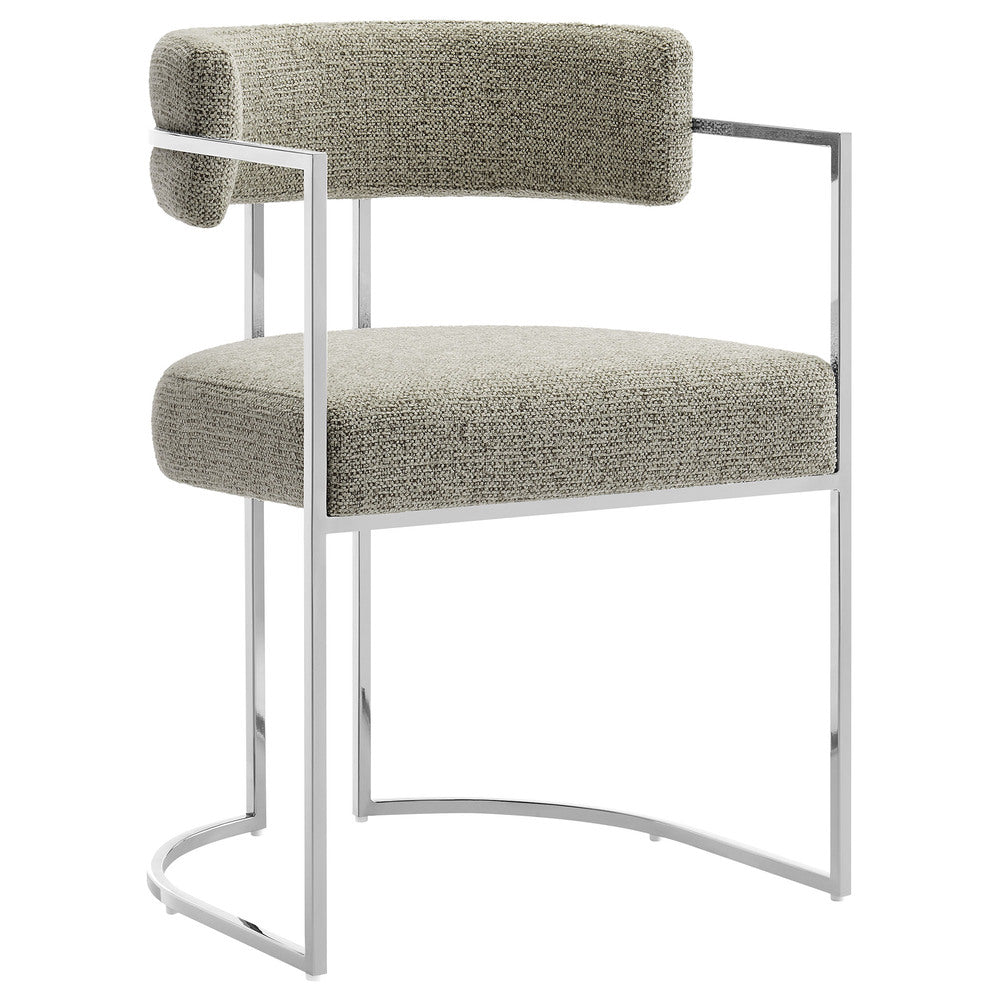 Modway EEI-7228 Huron Curved Back Fabric and Metal Dining Accent Chair