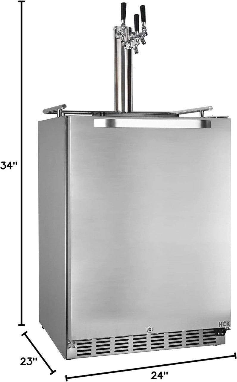 HCK 6.04 Cubic Ft. Indoor/Outdoor Stainless Steel Refridgerator/Kegerator