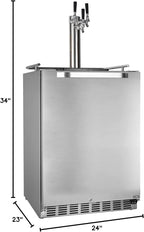 HCK 6.04 Cubic Ft. Indoor/Outdoor Stainless Steel Refridgerator/Kegerator