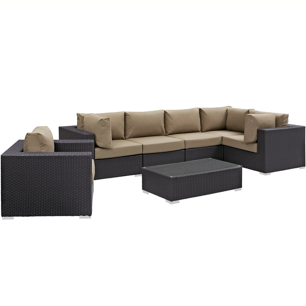 Modway EEI-2157 Convene 7 Piece Outdoor Patio Sectional Set
