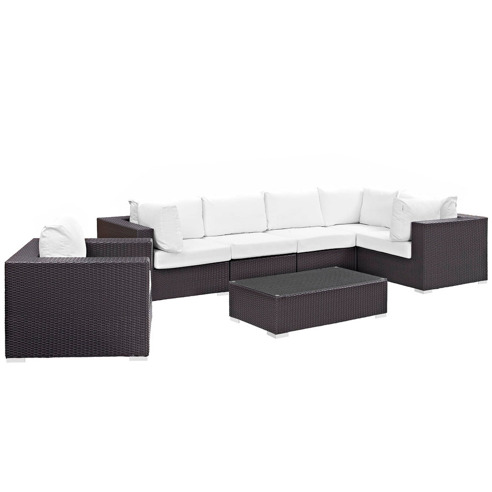 Modway EEI-2157 Convene 7 Piece Outdoor Patio Sectional Set