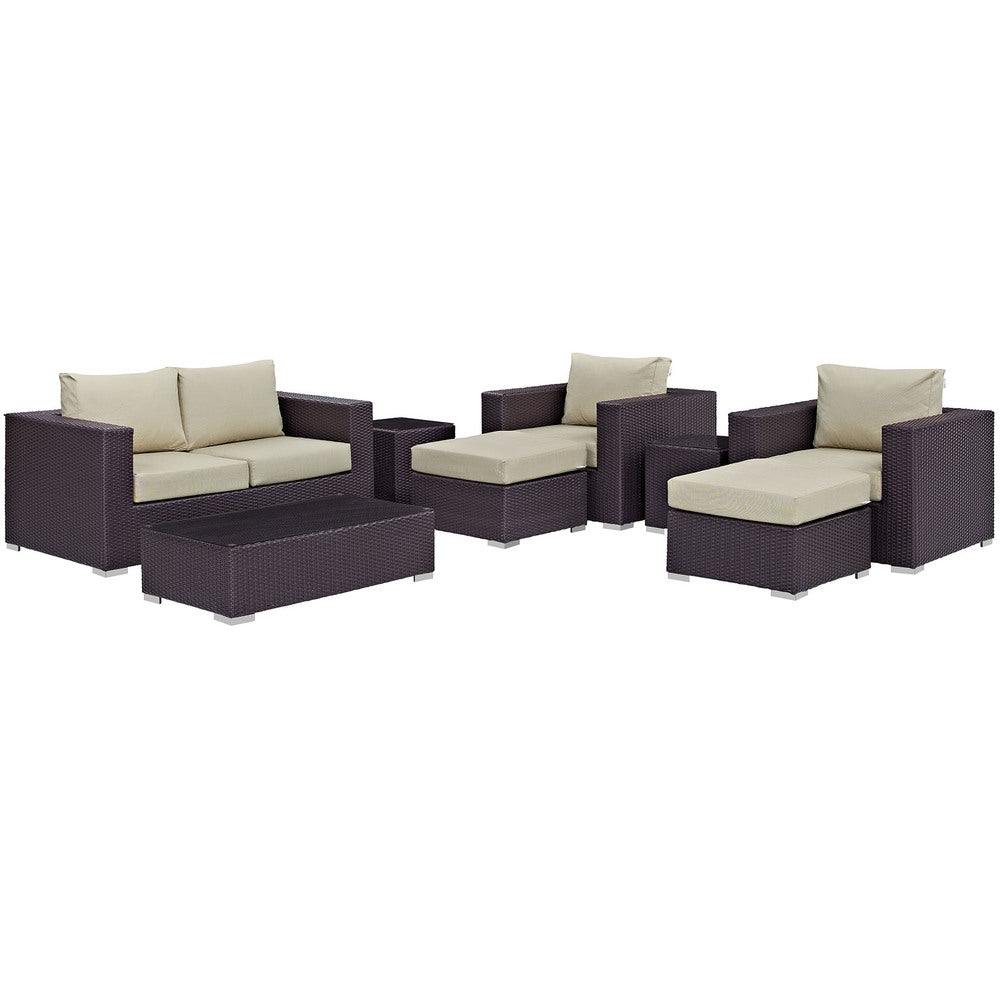 Modway EEI-2159 Convene 8 Piece Outdoor Patio Sofa Set
