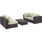 Modway EEI-2163 Convene 5 Piece Outdoor Patio Sectional Set