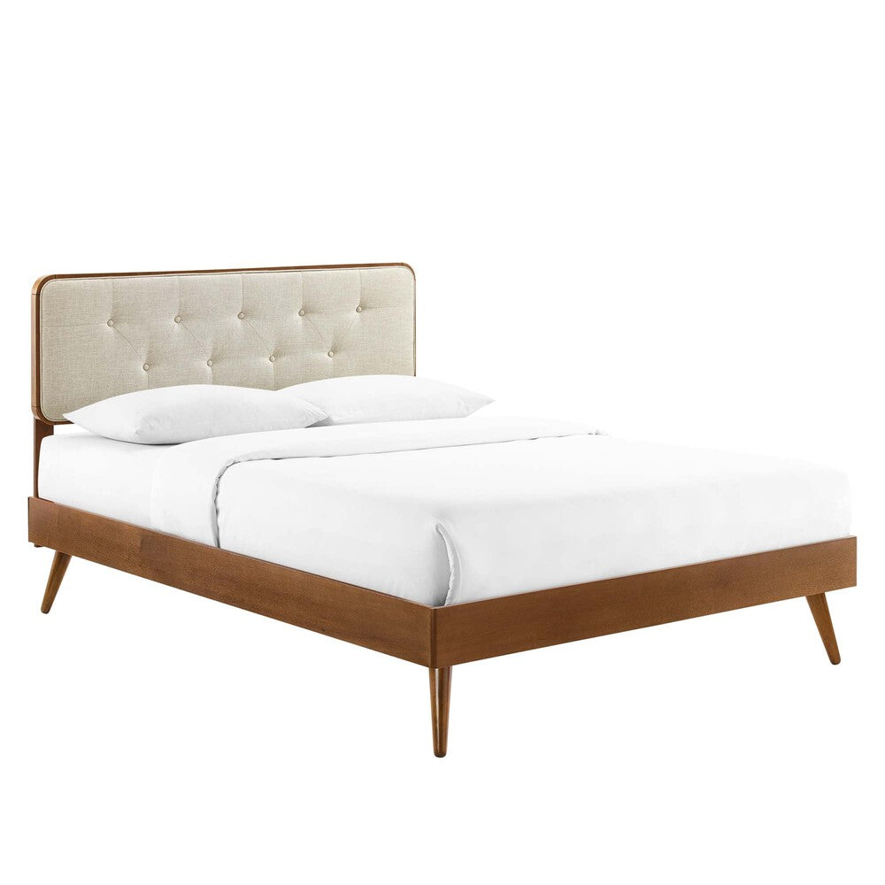 Modway MOD-6647 Bridgette Wood King Platform Bed With Splayed Legs
