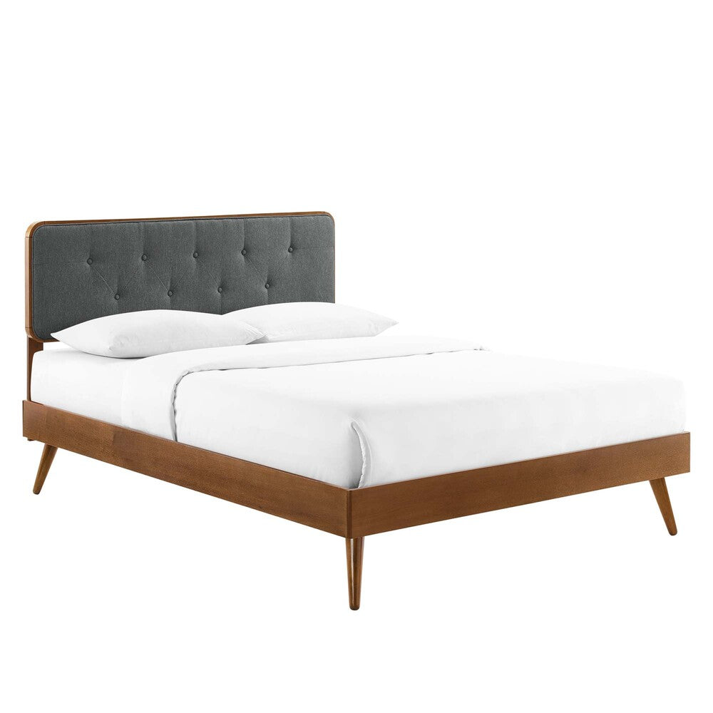 Modway MOD-6647 Bridgette Wood King Platform Bed With Splayed Legs