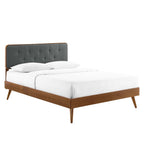 Modway MOD-6647 Bridgette Wood King Platform Bed With Splayed Legs