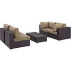 Modway EEI-2163 Convene 5 Piece Outdoor Patio Sectional Set