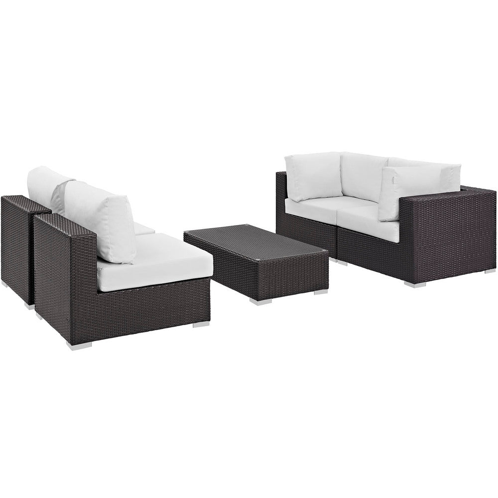 Modway EEI-2163 Convene 5 Piece Outdoor Patio Sectional Set