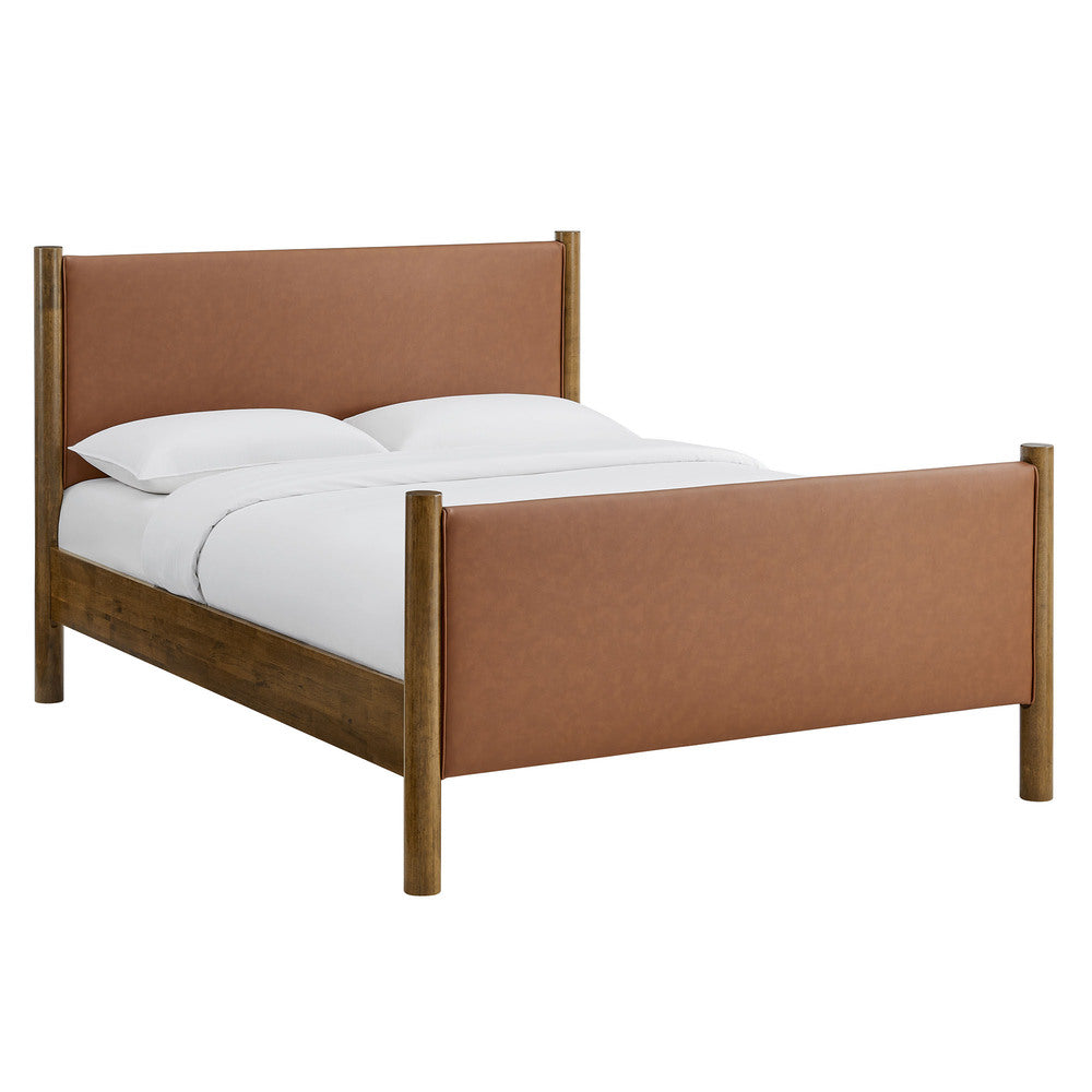 Modway MOD-7190 Maven Queen Size Vegan Leather Upholstered Platform Bed