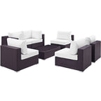 Modway EEI-2164 Convene 7 Piece Outdoor Patio Sectional Set