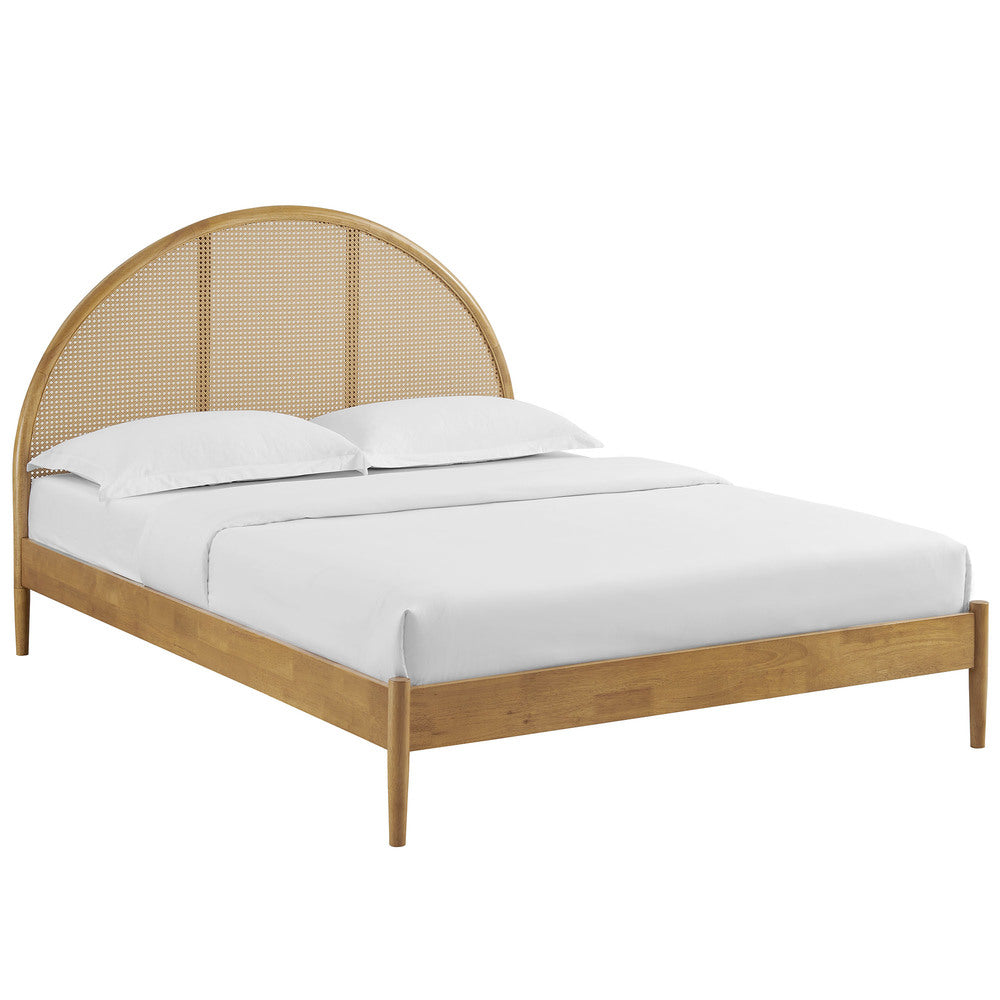 Modway MOD-7214 Odette Queen Arched Rattan Cane Platform Bed