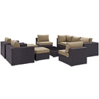 Modway EEI-2169 Convene 10 Piece Outdoor Patio Sectional Set