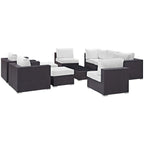 Modway EEI-2169 Convene 10 Piece Outdoor Patio Sectional Set