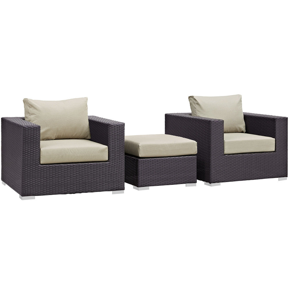 Modway EEI-2174 Convene 3 Piece Outdoor Patio Sofa Set