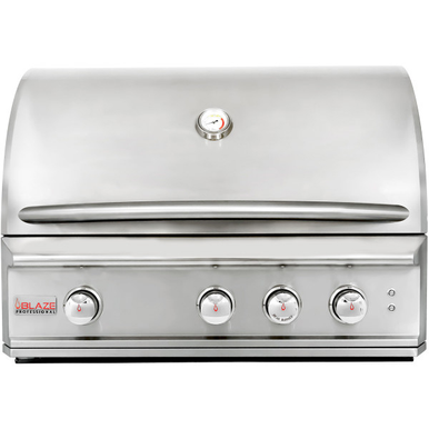 Blaze Professional LUX 34-Inch 3 Burner Built-In Gas Grill With Rear Infrared Burner-In Natural Gas - BLZ-3PRO-NG