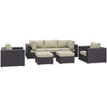 Modway EEI-2200 Convene 7 Piece Outdoor Patio Sectional Set