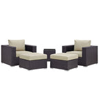 Modway EEI-2201 Convene 5 Piece Outdoor Patio Sectional Set