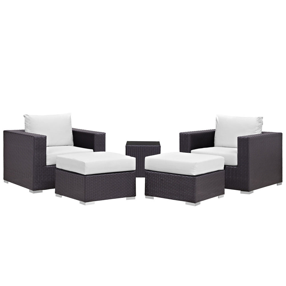 Modway EEI-2201 Convene 5 Piece Outdoor Patio Sectional Set