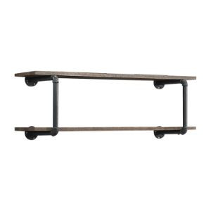 ACME 35888 Brantley Wall Rack, Antique Oak & Sandy Gray Finish