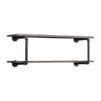 ACME 35888 Brantley Wall Rack, Antique Oak & Sandy Gray Finish