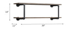 ACME 35888 Brantley Wall Rack, Antique Oak & Sandy Gray Finish