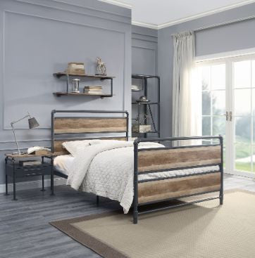 ACME 35888 Brantley Wall Rack, Antique Oak & Sandy Gray Finish