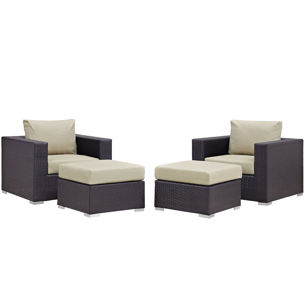 Modway EEI-2202 Convene 4 Piece Outdoor Patio Sectional Set