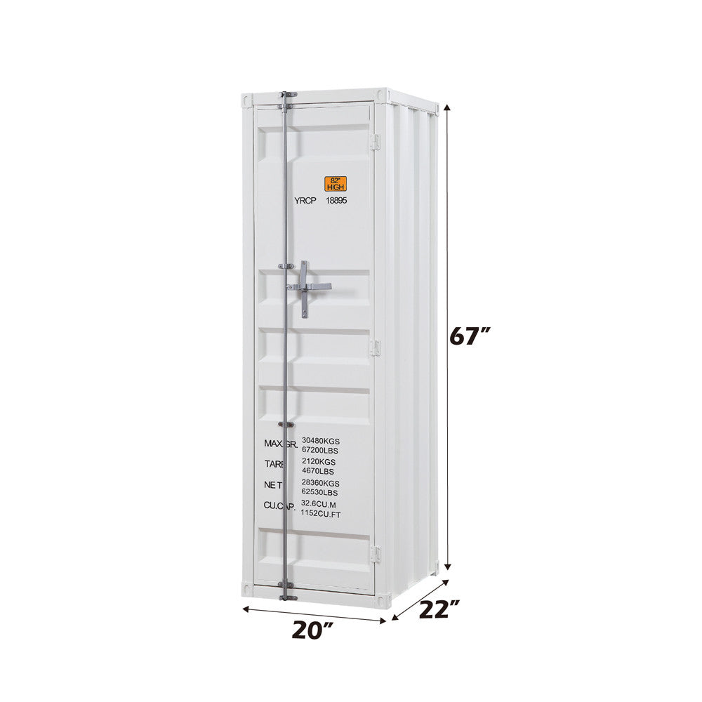 ACME 35911 Cargo Single Door Wardrobe, White