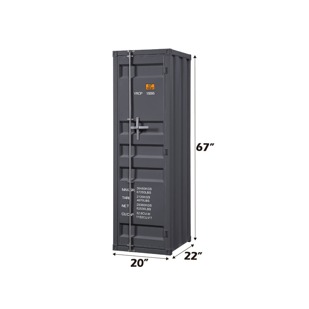 ACME 35926 Cargo Single Door Wardrobe, Gunmetal
