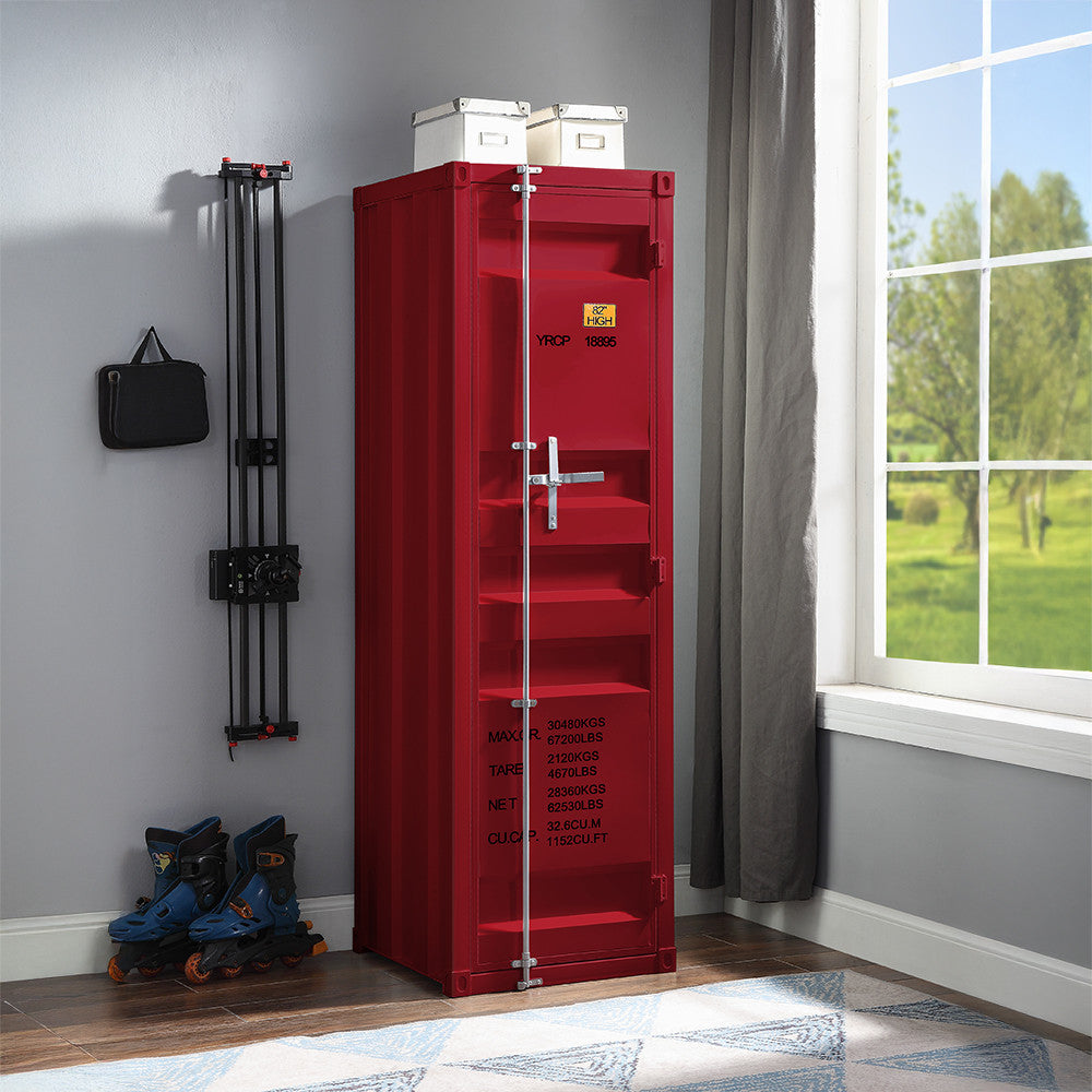 ACME 35955 Cargo Single Door Wardrobe, Red