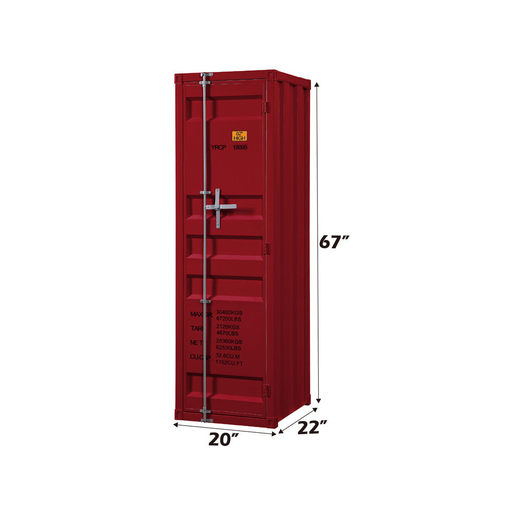 ACME 35955 Cargo Single Door Wardrobe, Red