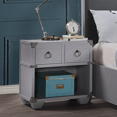 ACME 36128 Orchest Nightstand with USB Dock (1 Drw), Gray