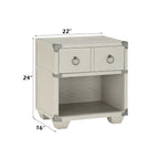 ACME 36128 Orchest Nightstand with USB Dock (1 Drw), Gray