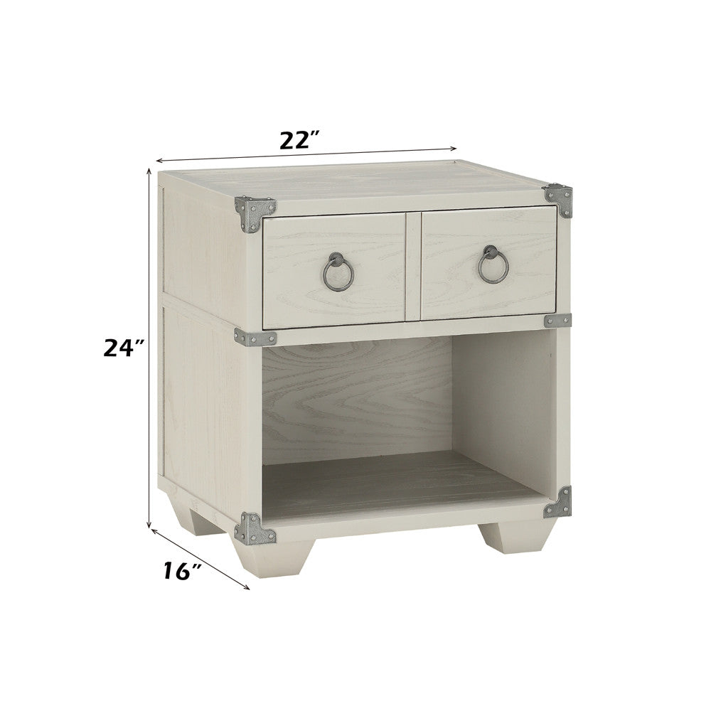 ACME 36128 Orchest Nightstand with USB Dock (1 Drw), Gray