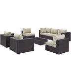 Modway EEI-2203 Convene 8 Piece Outdoor Patio Sectional Set