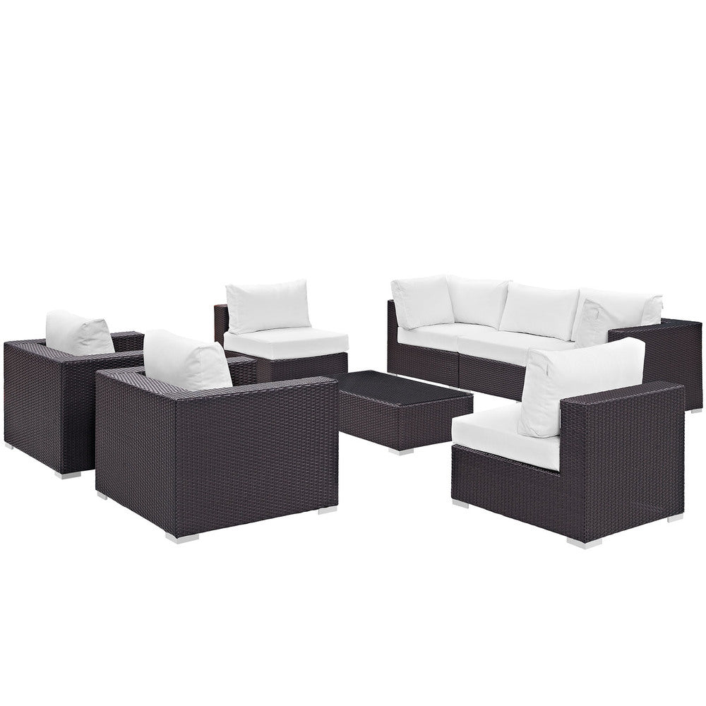 Modway EEI-2203 Convene 8 Piece Outdoor Patio Sectional Set