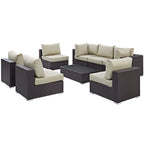 Modway EEI-2205 Convene 8 Piece Outdoor Patio Sectional Set