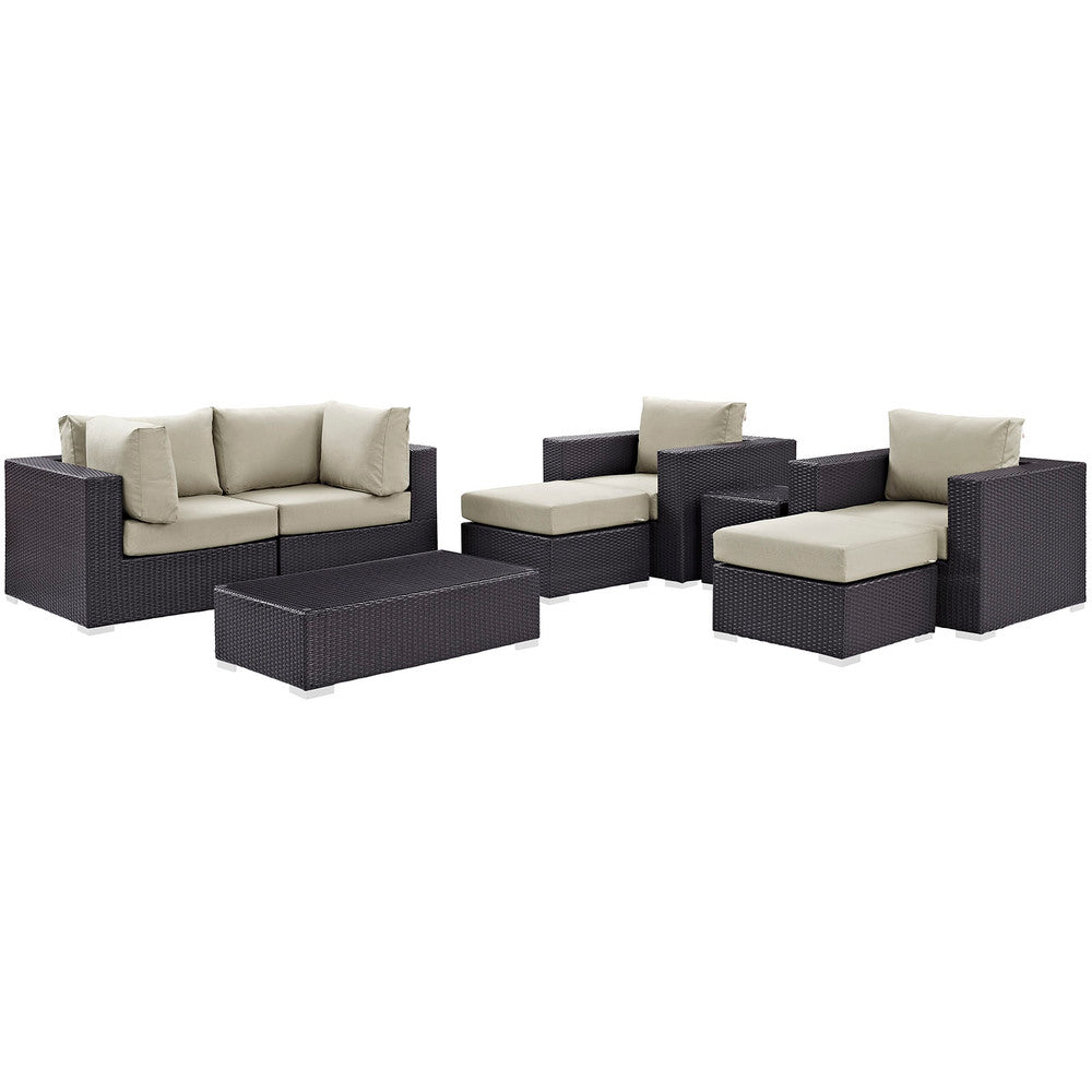 Modway EEI-2206 Convene 8 Piece Outdoor Patio Sectional Set