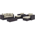 Modway EEI-2206 Convene 8 Piece Outdoor Patio Sectional Set