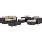 Modway EEI-2206 Convene 8 Piece Outdoor Patio Sectional Set