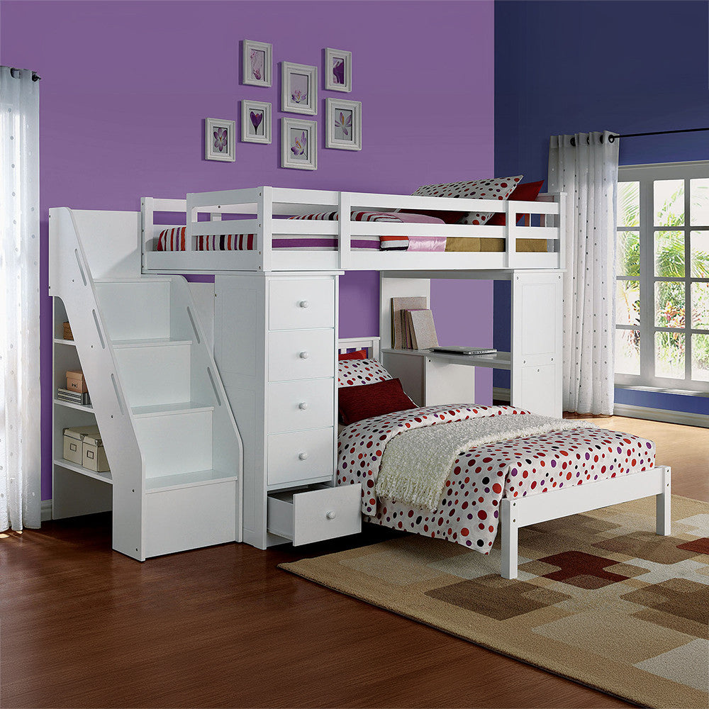 ACME 37152 Freya White Twin Bed  5