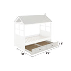 ACME 37173 Tree House II Trundle (Twin), Weathered White & Washed Gray