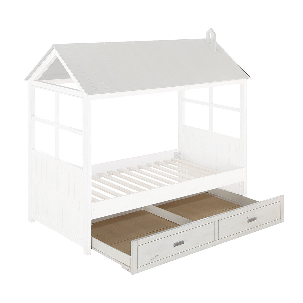 ACME 37173 Tree House II Trundle (Twin), Weathered White & Washed Gray