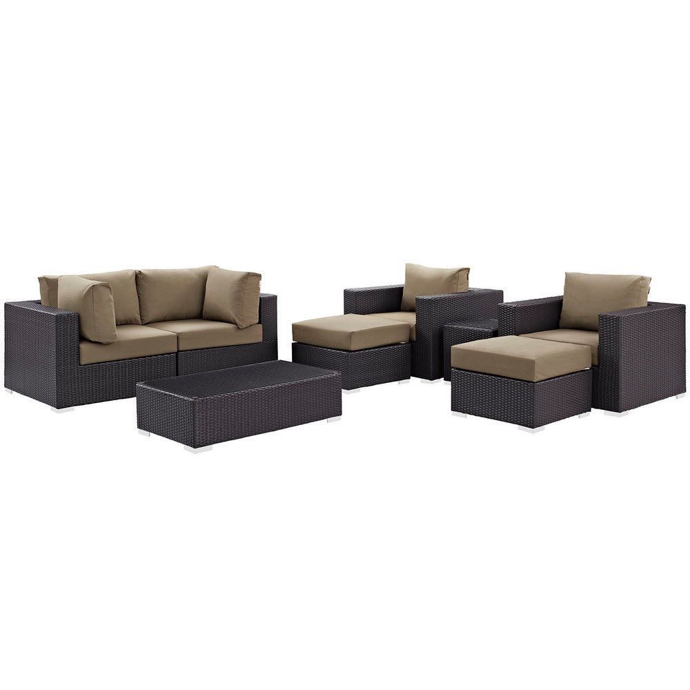 Modway EEI-2206 Convene 8 Piece Outdoor Patio Sectional Set