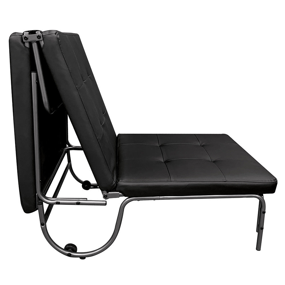 ACME 37276 Senon Adjustable Chair (Futon), Silver & Black