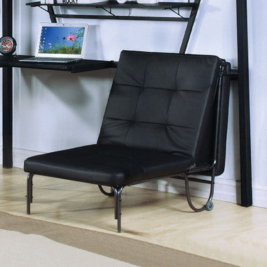 ACME 37276 Senon Adjustable Chair (Futon), Silver & Black