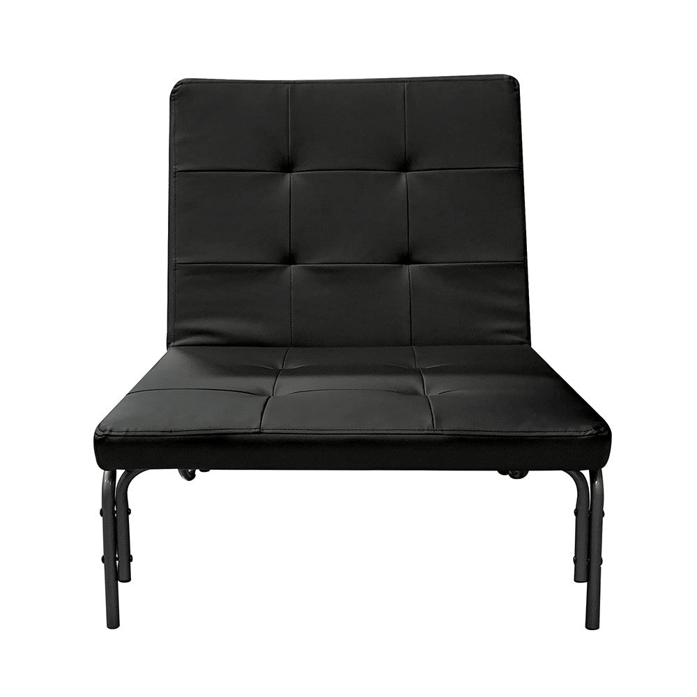 ACME 37276 Senon Adjustable Chair (Futon), Silver & Black