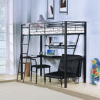 ACME 37276 Senon Adjustable Chair (Futon), Silver & Black