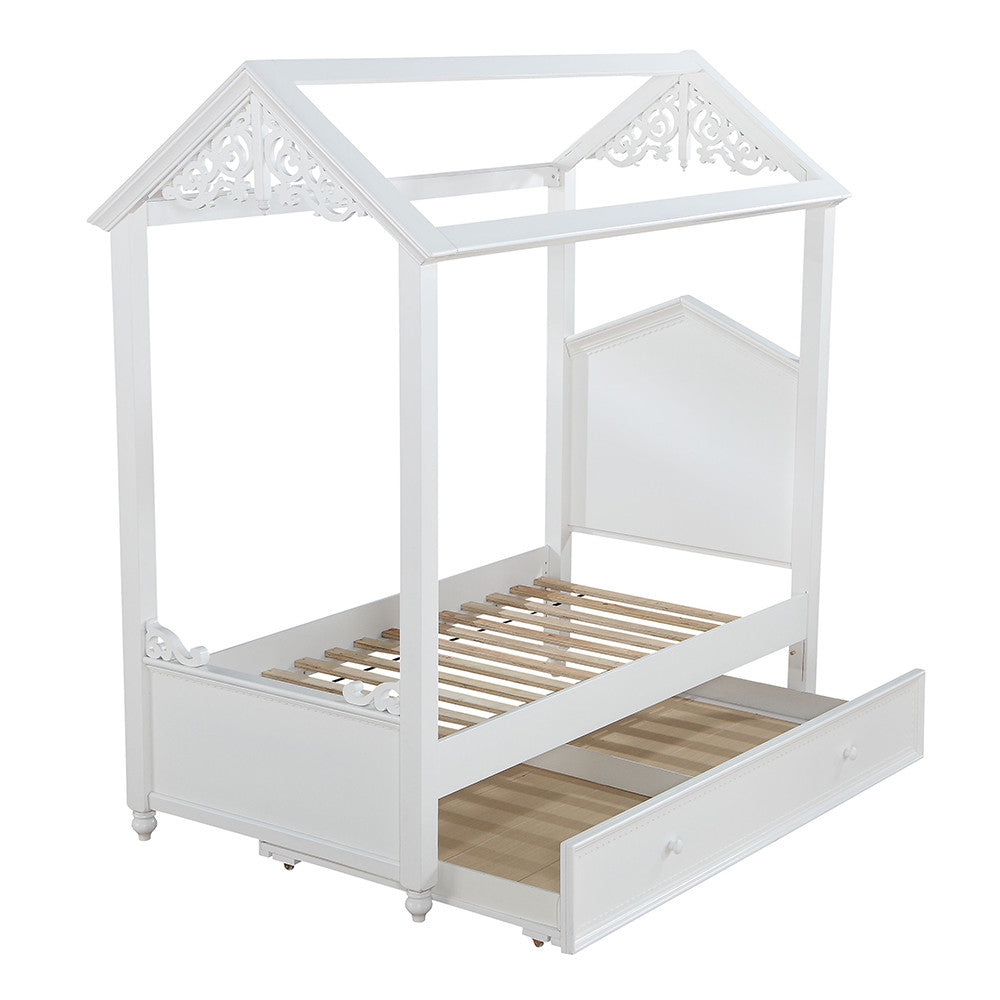 ACME 37348 Rapunzel Trundle (Twin), White