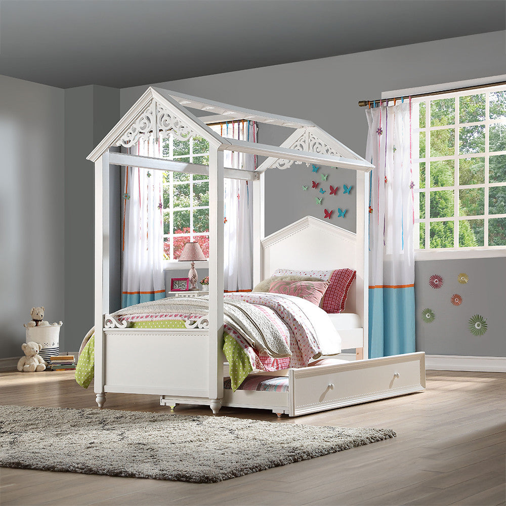 ACME 37350T Rapunzel Twin Bed, White (1Set/2Ctn)